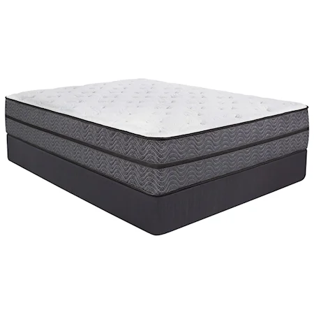 Full 14 3/4" Plush Pocketed Coil Mattress and 9" Standard Foundation